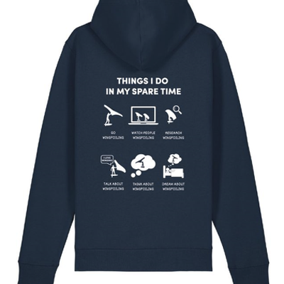 Hoodie donkerblauw wingfoilen